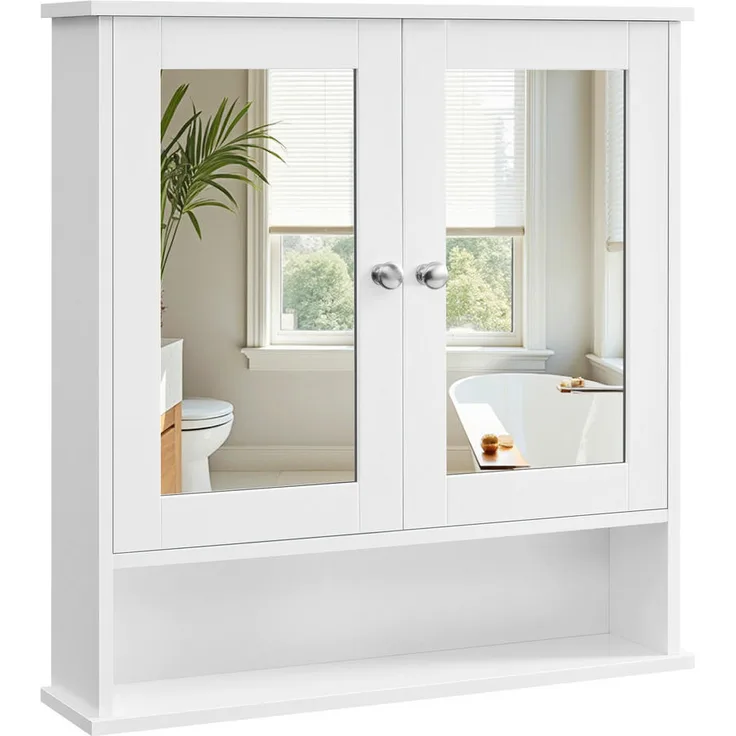 MID.YOU Spiegelschrank, Weiß, Metall, hängend, 1 Fach, 26.5x82x28.5 cm, Badezimmerspiegel