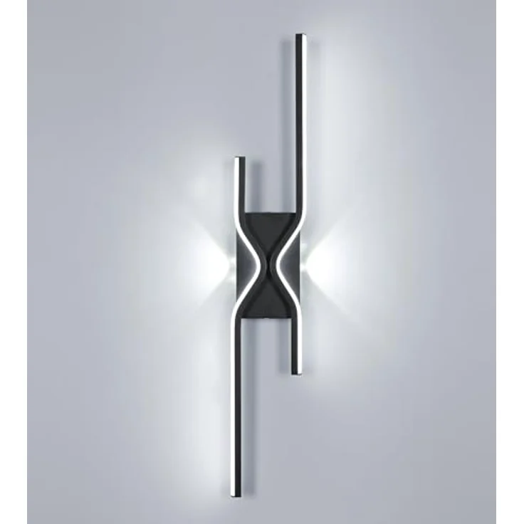 Goeco LED Wandleuchte Innenbereich, 25W Flurlampe, Schwarze 60cm Wandleuchte für Schlafzimmer, Flur, Wohnzimmer, Treppe – Bild 2