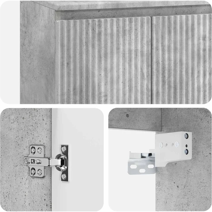 vidaXL Waschbeckenschrank Betongrau 62,5 x 44,5 x 80 cm Holzwerkstoff 3404333 – Bild 10