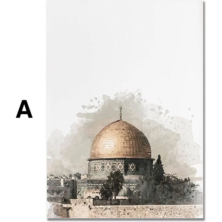 Poster Moschee Mekka Kaaba · Wandbilder Wohnzimmer & Schlafzimmer · Wand Deko · Kunst Druck · ohne Rahmen - A / 21x30cm