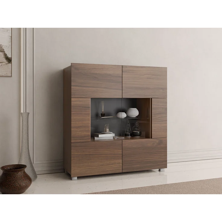 Kommode Calabrini BR01 (Farbe: Nuss Warmia, ohne Beleuchtung) – Bild 2