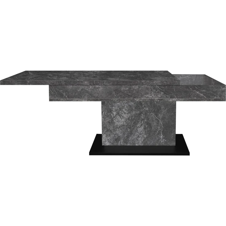 Couchtisch Höhenverstellbar Else 1 110x59x60 Holz Keramikoptik Grau – Bild 2