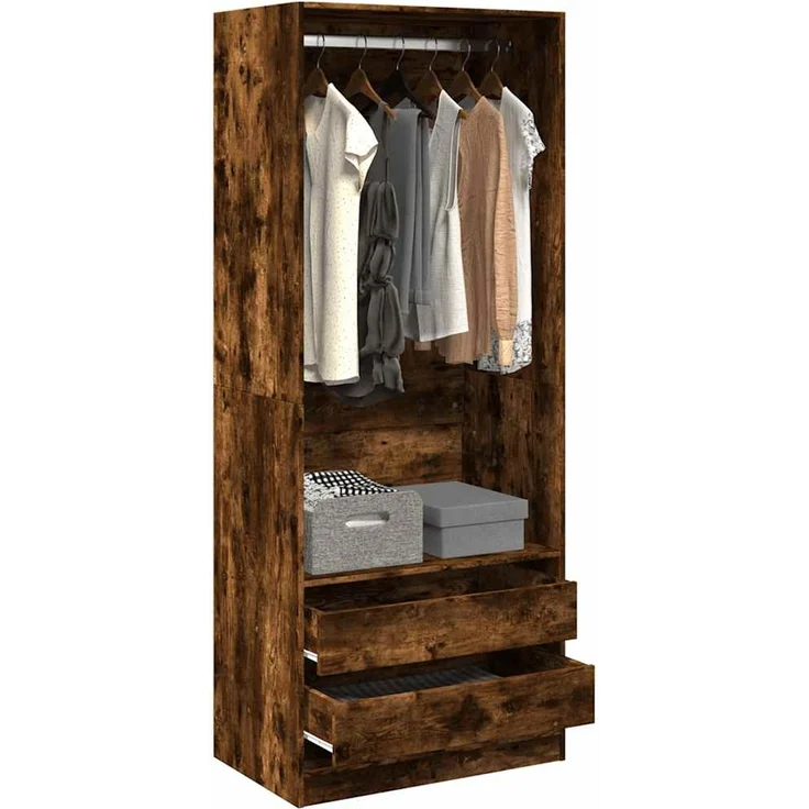vidaXL Kleiderschrank Räuchereiche 80x50x200 cm Holzwerkstoffs 3307751 – Bild 1
