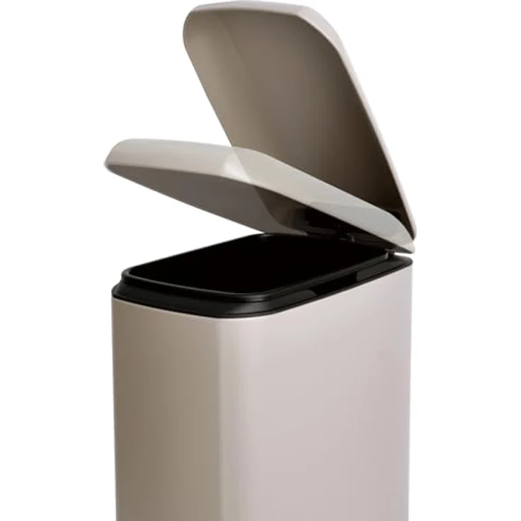 SVITA Mülleimer TS20, 20L Fußpedal mit herausnehmbarem Inneneimer, Softclose-Funktion, Stahl, Taupe – Bild 7