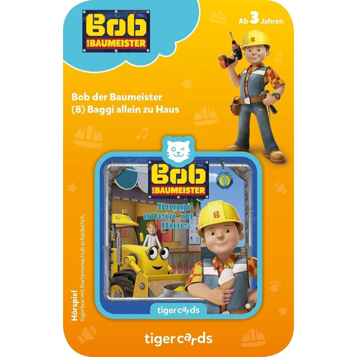 Tigerbox 4154 tigercard-Bob der Baumeister-Folge 8: 'Baggi allein zu Haus', ab 3 Jahren – Bild 9