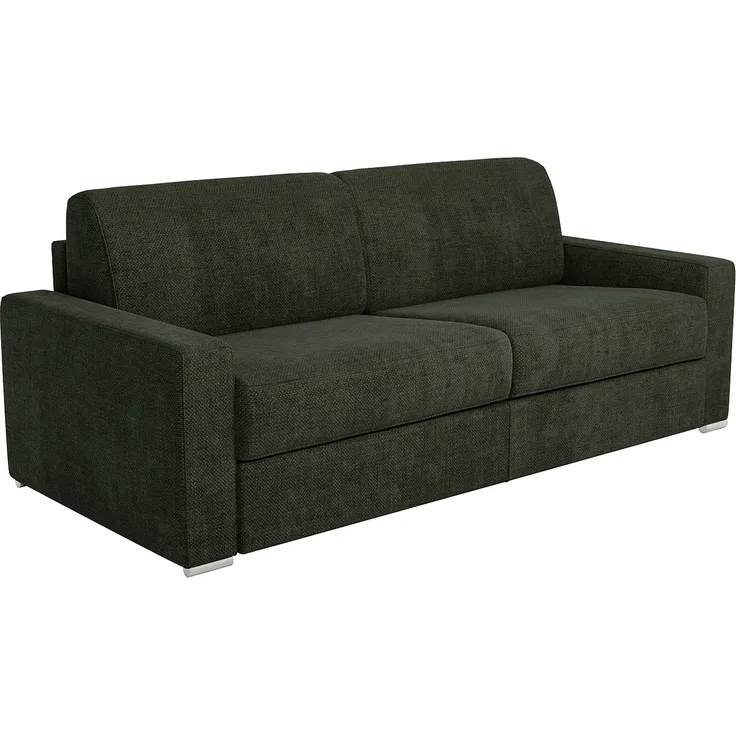 Vente-unique - CALITO - Schlafsofa - Plastik - Kunststoff (PVC), Metall - Grün - 194 x 223 x 85 cm