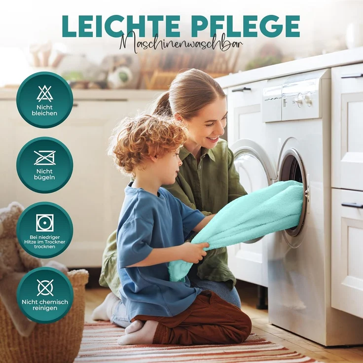 Utopia Bedding Matratzenschoner 160 x 200 x 30 cm Wasserdicht, Oeko-TEX Zertifiziert Matratzenauflage Atmungsaktive, Matratzenschutz, Rundum Elastisch Spa Blau – Bild 7