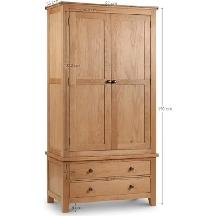 Julian Bowen Marlborough Kombinations-Kleiderschrank, Eiche – Bild 3