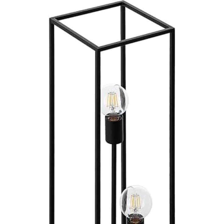 Lindby Stehlampe Krisha, Metall, Schwarz IP20, 3 x 60 W – Bild 6