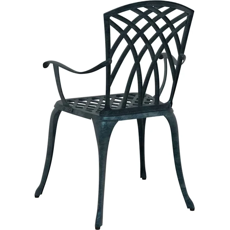 2er Set Gartenstuhl, Balkonstuhl Grün 53 x 51 x 88,5 cm Aluminium – Bild 6