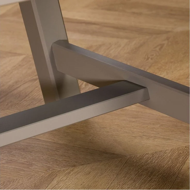 IDIMEX Couchtisch LUZERNA, Wohnzimmertisch 45x60 cm aus Massivholz, moderer Sofatisch grau – Bild 3