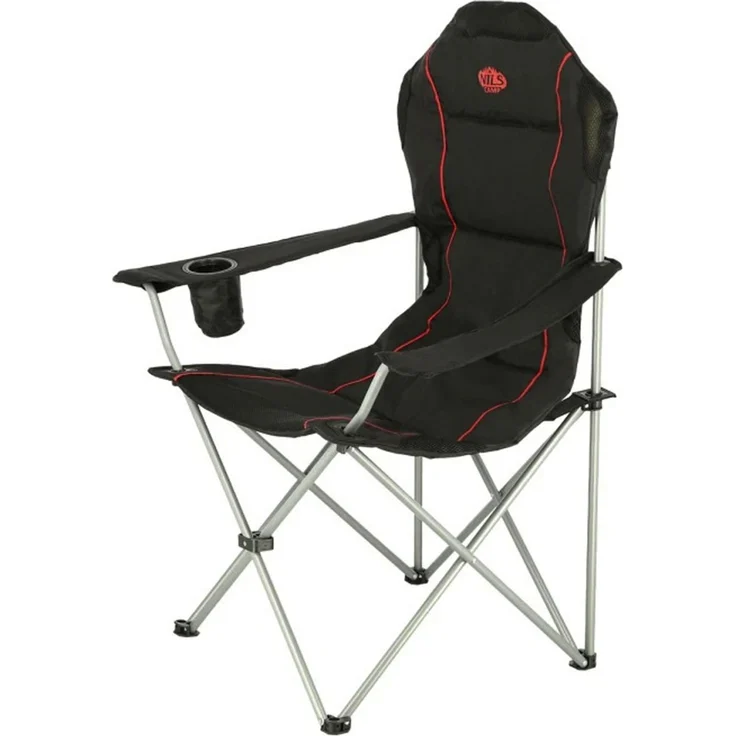 NILS NC3080 Campingstuhl – Klappbarer Outdoor-Stuhl Angelstuhl mit Tragetasche Schwarz – Bild 2