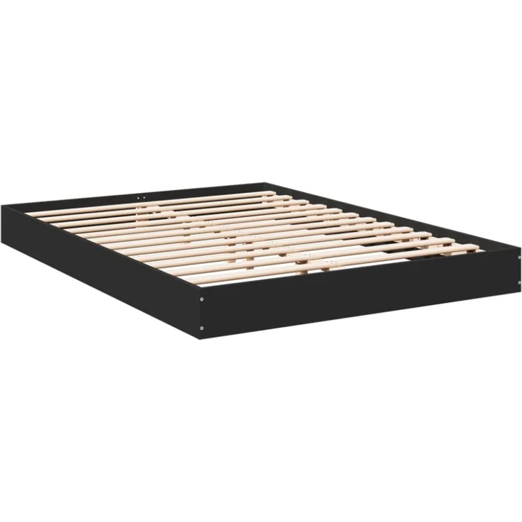 vidaXL Bettgestell Schwarz 140x200 cm Holzwerkstoff 842022 – Bild 3