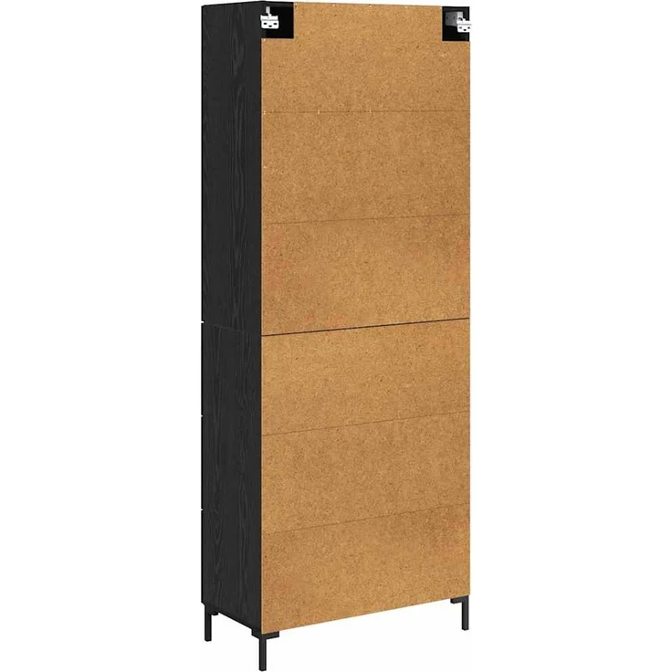 vidaXL Highboard 2 pcs Schwarz Eichen-Optik Holzwerkstoff 3416114 – Bild 9