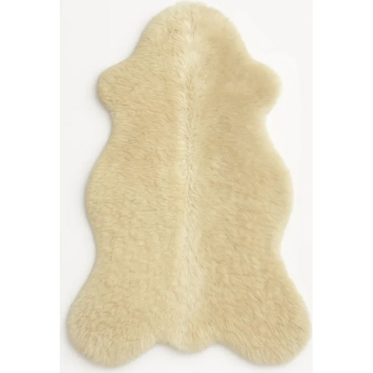 Provellus Fellteppich Deutsches Kurzhaar Schaffell Creme – Echt, dicht & kurz, 60-80 cm