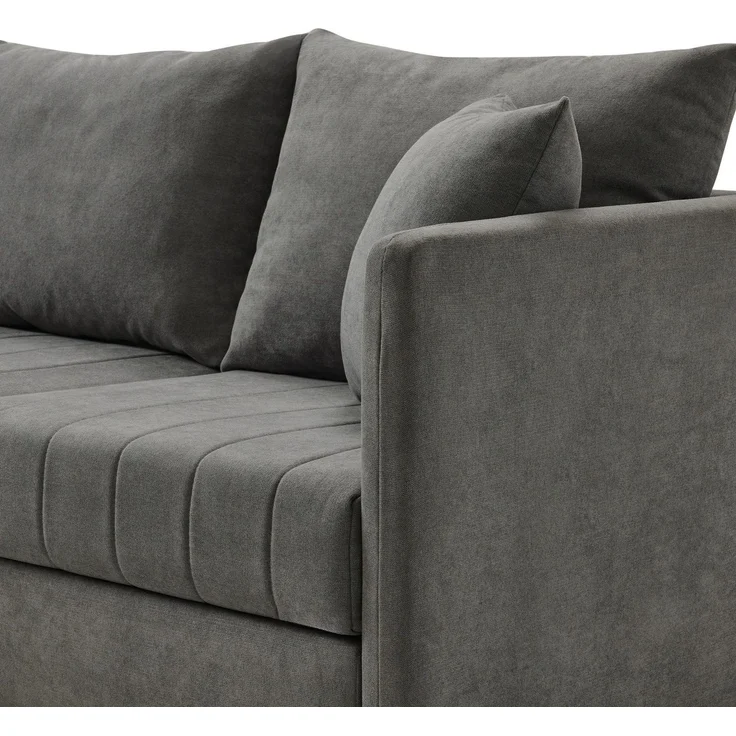 Big-Sofa mit Rückenkissen, Zierkissen, loser Rückenkissen und Zierkissen, 5-Sitzer Sofa, Leinen Bezug – Bild 9