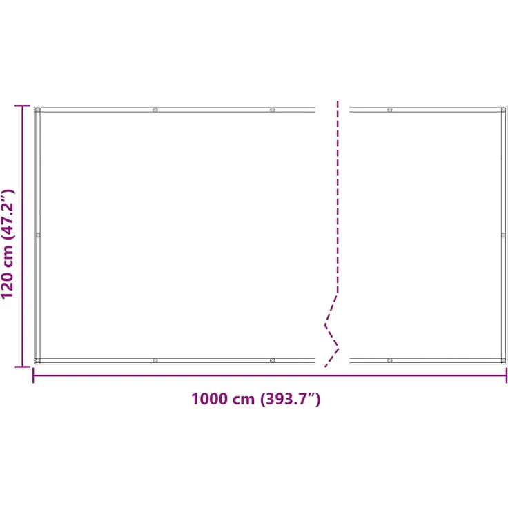 vidaXL Balkonsichtschutz Bordeauxrot 120x1000 cm 42030923 – Bild 6