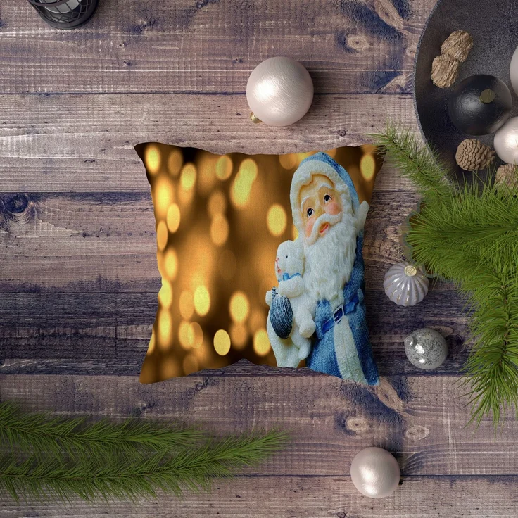 Evila Originals 'NYXMAS104' Kissenbezug, Mehrfarbig, 43 x 43 cm
