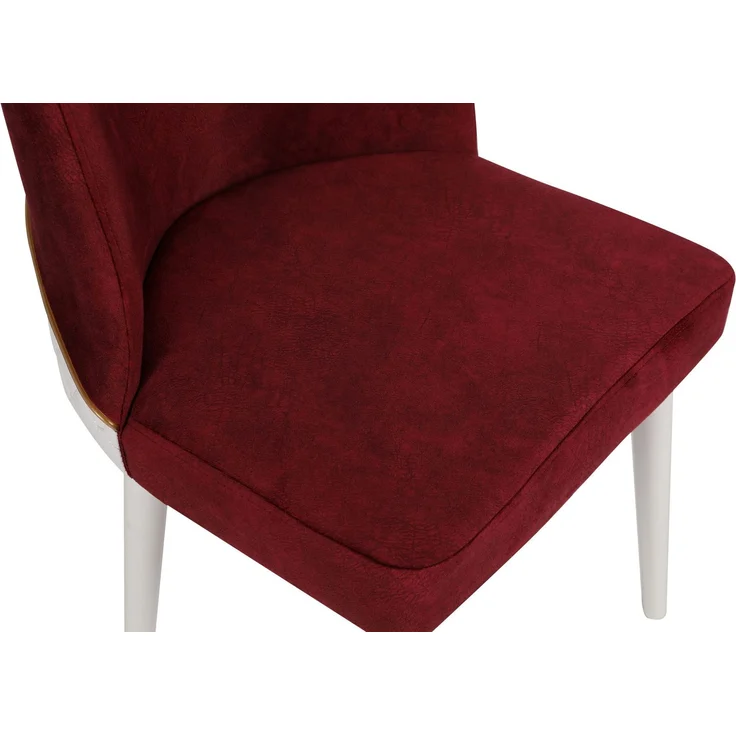 Skye Decor 'Nova 081 V4' Stuhlset (4-teilig), Weinrot / Weiß, 50 x 90 x 49 cm – Bild 7