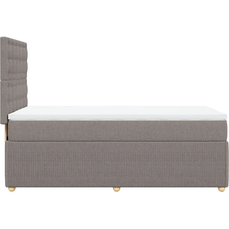 vidaXL Boxspringbett mit Matratze Taupe 90x200 cm Stoff 3294257 – Bild 7