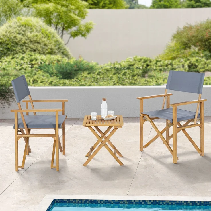 Bistroset Capistrello 3-tlg. Grau [casa. pro] – Bild 1