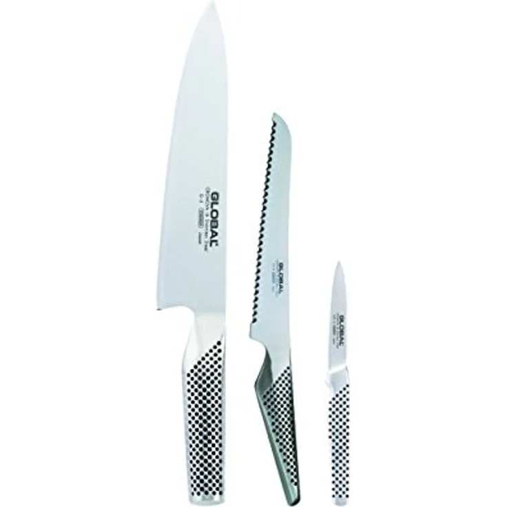 Global Messerset G-26115R: Kochmesser + Sandwichmesser + kleines Schälmesser