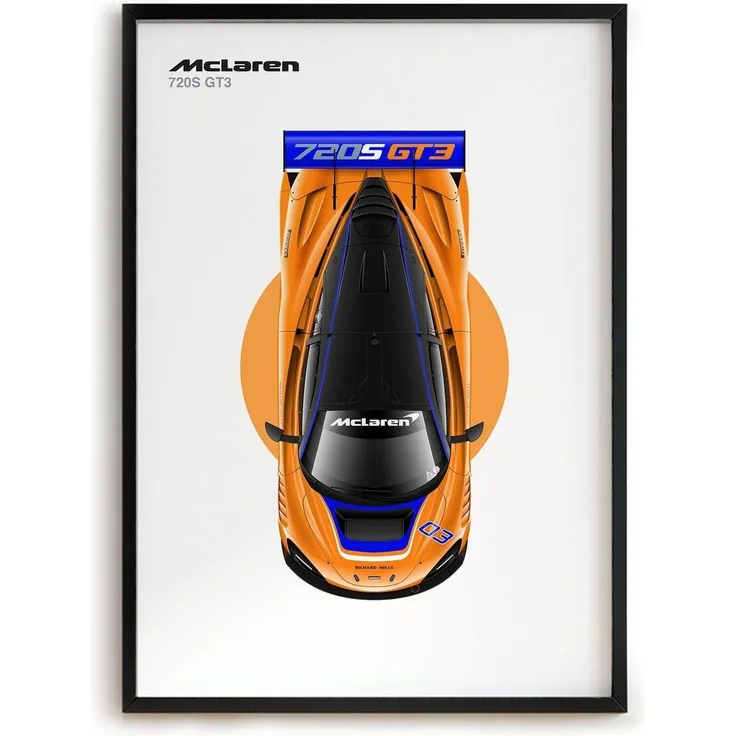Poster Formel 1 Rennwagen Helm Rennfahrer Name Unterschrift · Deko Print ohne Rahmen - G MCLAREN / 60x90 cm