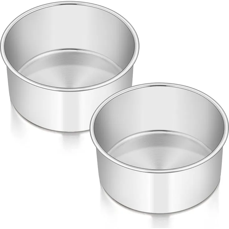 Homikit Runde Backform Edelstahl 16cm Tortenform 2er Set hochwertig rostfrei