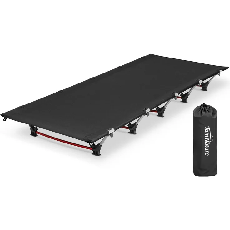 HOMECALL Feldbett Ultraleichtes Campingbett lappbar Faltbetten für Erwachsene für Zelten (Campingliege 150 kg Belastbar) für Zelten, Wandern, Outdoor, Büro Mittagspause, Gästebett Join Nature