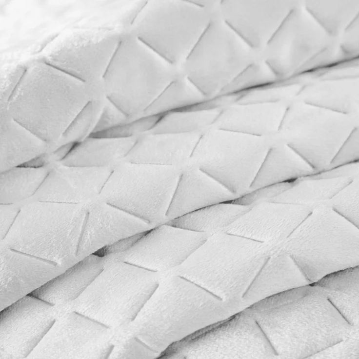 Eurofirany Tagesdecke Gesteppte Decke Velours Karomuster Weicher Überwurf, Eleganter Bettüberwurf Doppelbett – Bild 3