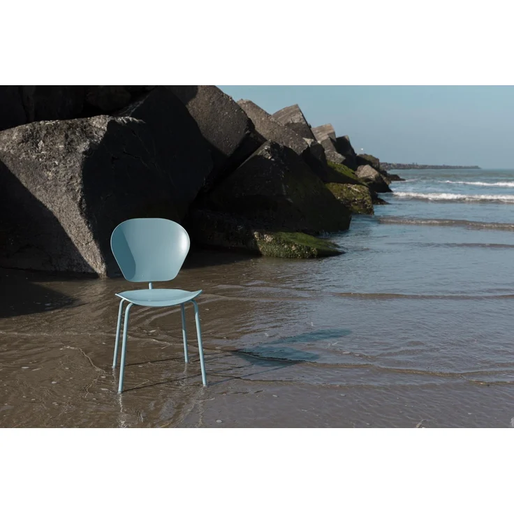 Zuiver Esszimmerstuhl The Ocean im 2er-Set, Farbe Ocean Blue, Sitzschale aus recyceltem Meeresplastik, Metallgestell – Bild 5