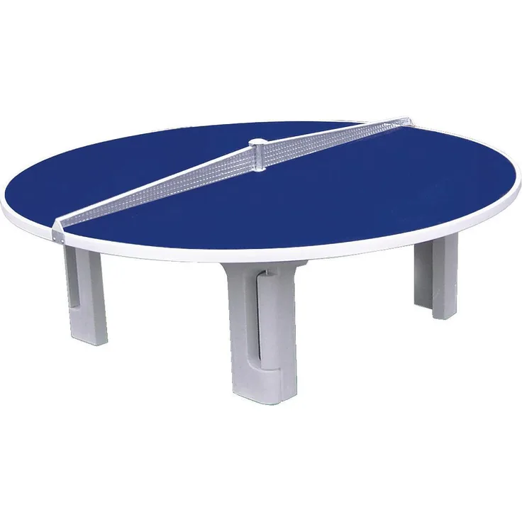 Sport-Thieme Rondo, Tischtennistisch aus Polymerbeton, blau, für Outdoor-Einsatz, Ø 240 x 76 cm