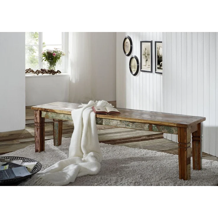 Bank Altholz 160x40x45 mehrfarbig lackiert NATURE OF SPIRIT #35 – Bild 7