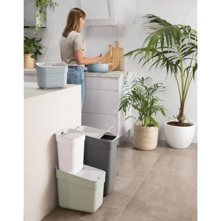 Curver 'Ready To Collect' Mülleimer, Kunststoff, Dunkelgrau, 30 Liter – Bild 7