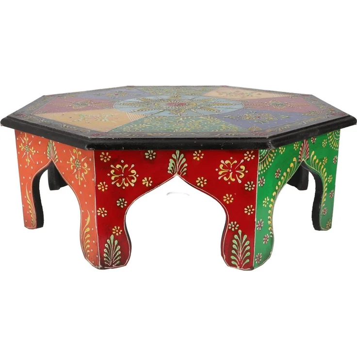 Guru-Shop Couchtisch Bemalter kleiner Tisch, Minitisch, Blumenbank -.. – Bild 3