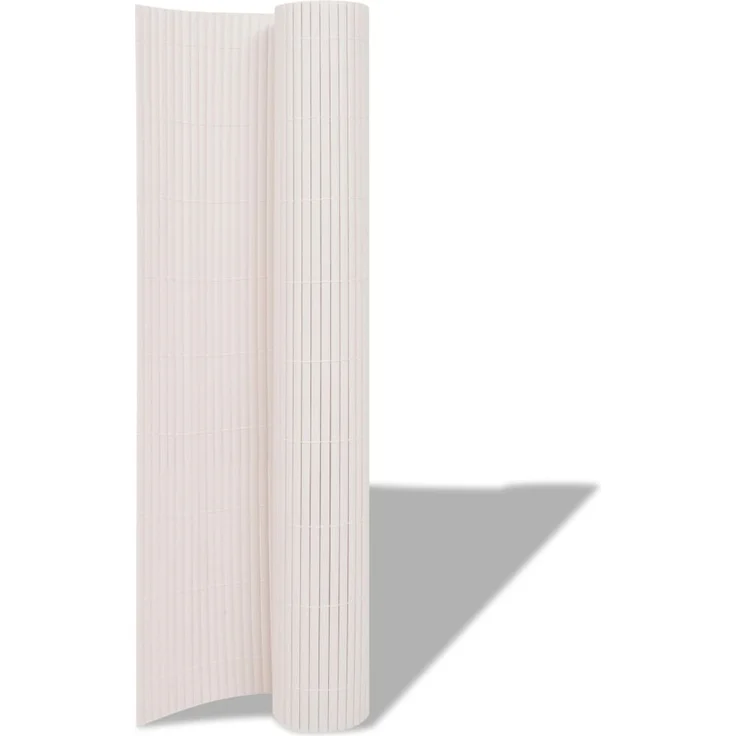 vidaXL Gartenzaun Doppelseitig 90×500 cm Weiß 43627 – Bild 2
