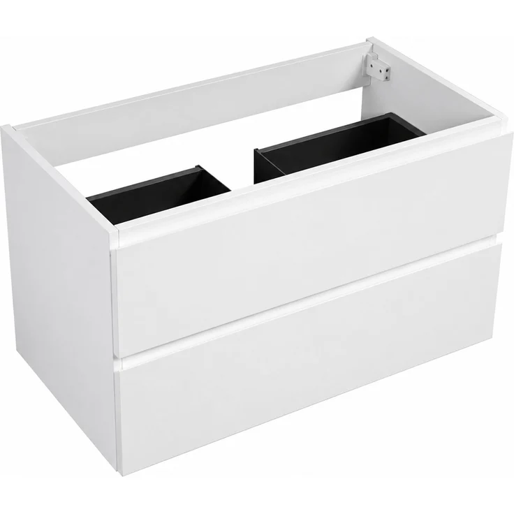 Waschbeckenunterschrank Angela 80cm - Hochglanz Weiß - Unterschrank Badmöbelset – Bild 2
