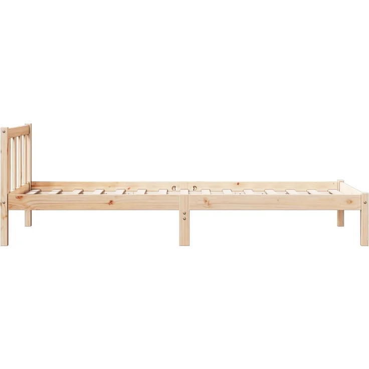 Einzelbetten, Betten für Erwachsene, Massivholzbett Extra Lang ohne Matratze 90x220 Kiefernholz de511 – Bild 5