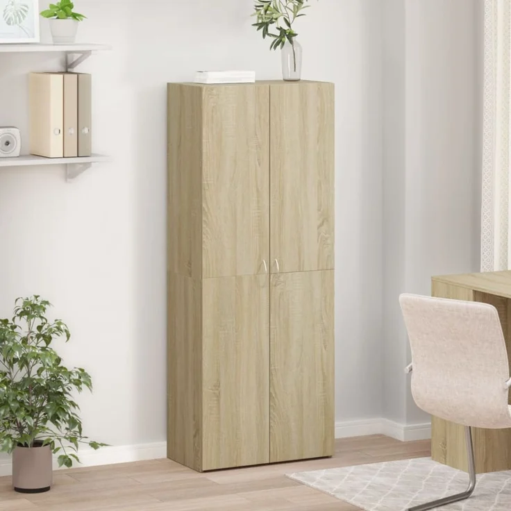 vidaXL Aktenschrank Sonoma-Eiche 60x32x153 cm Holzwerkstoff 3276646 – Bild 3