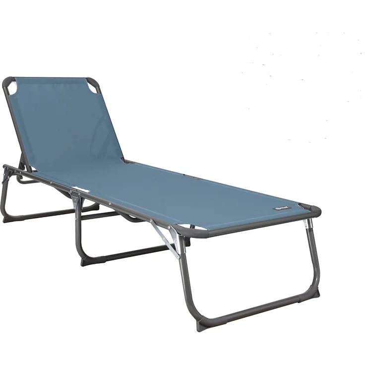 HOMECALL Aluminium-Klappliege, Textilene-Gewebe, 200x70 cm, Max. Tragkraft 150 kg - Blau – Bild 1