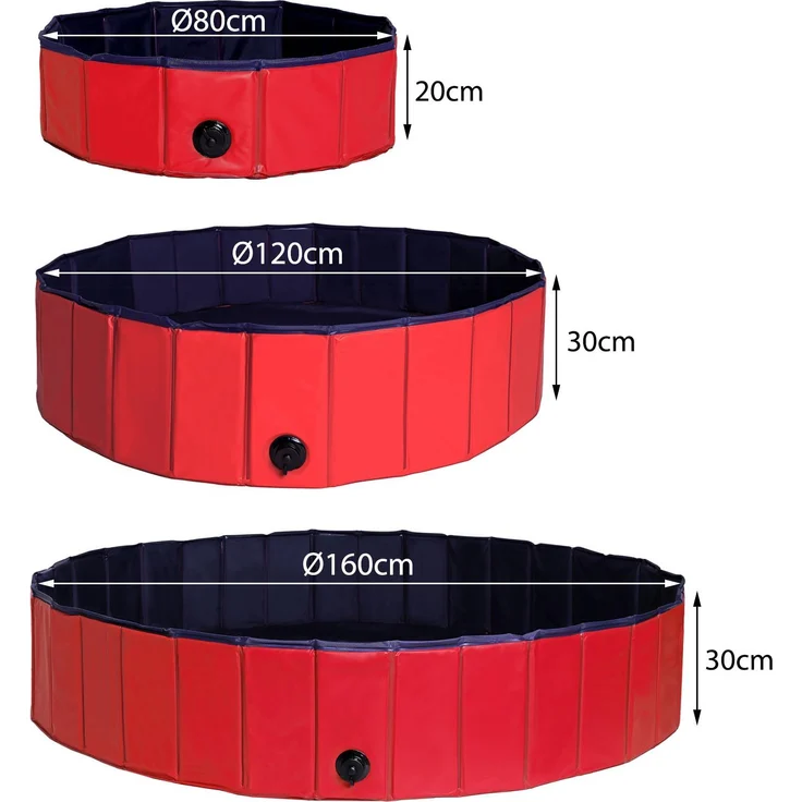 dibea Faltbarer Pool mit Ablassventil, Ø 120 x 30 cm – Bild 4