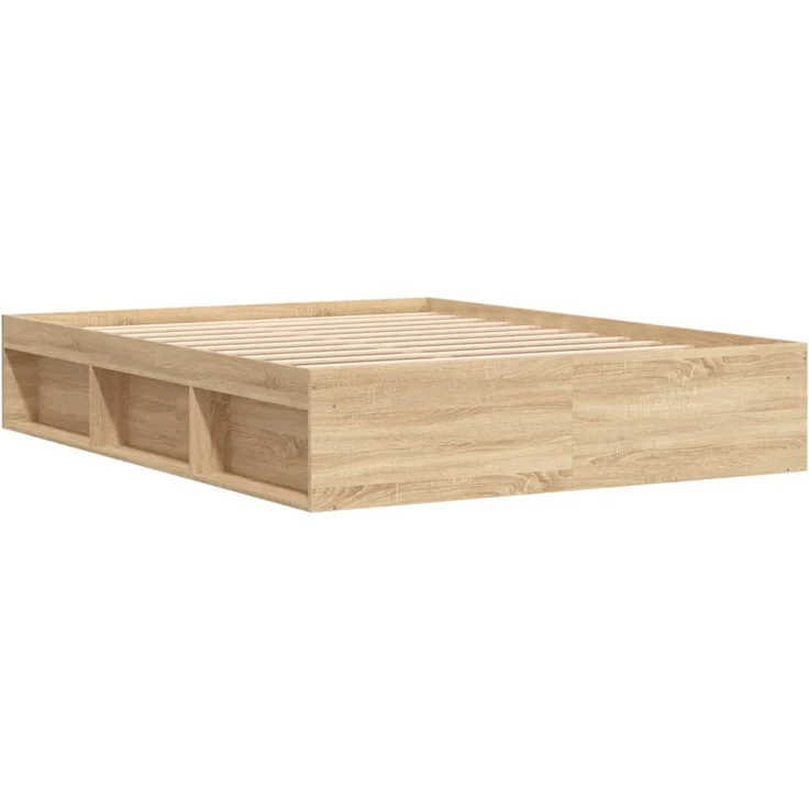 vidaXL Bettgestell Sonoma-Eiche 160x200 cm 3203875 – Bild 8
