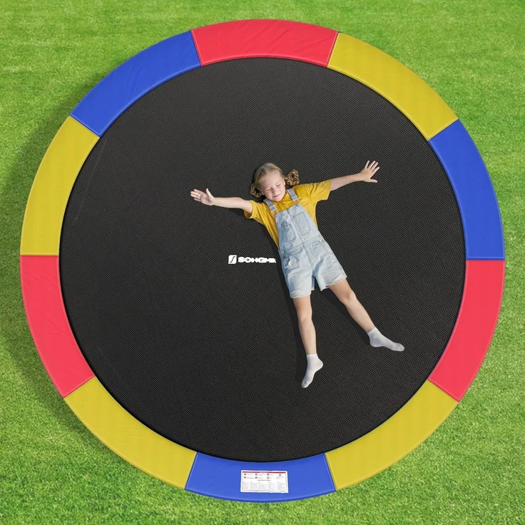 SONGMICS Trampolin Randabdeckung, 100% UV-beständig, Reißfest, PVC, Bunt, 366,0 cm – Bild 3