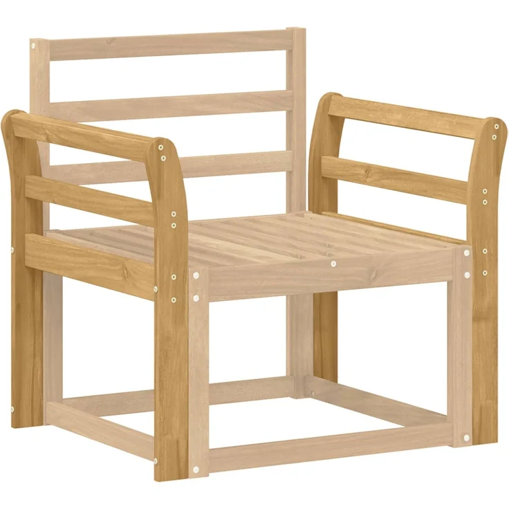 vidaXL Armlehnen Modul 2 pcs Weiß 58,5 x 8,5 x 60 cm Massivholz Akazie 901517 – Bild 3