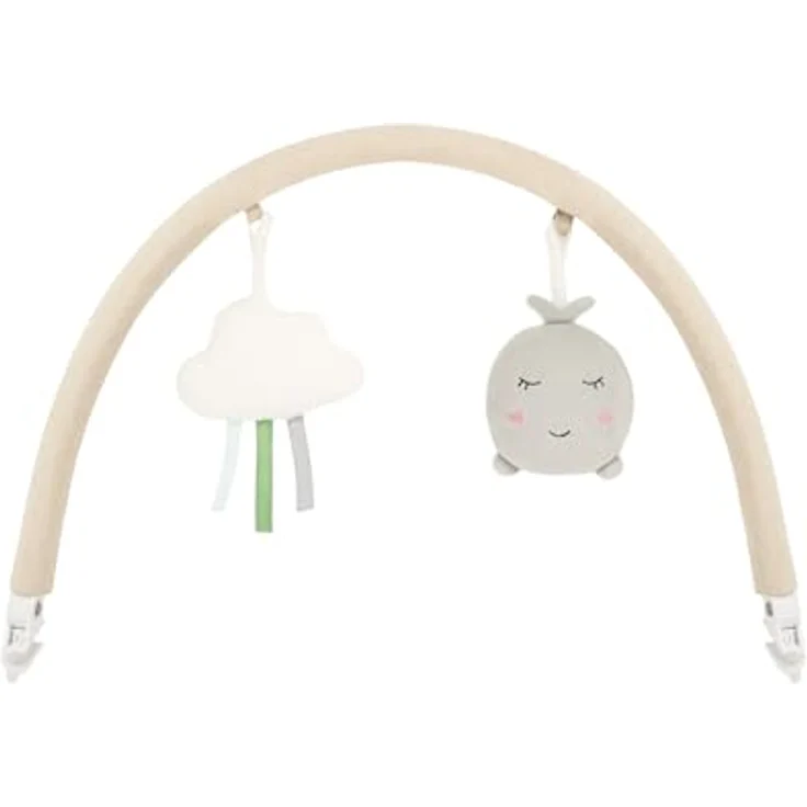 MoMi KENANI SAND Babywippe für Babys bis 9 kg, mit LED-Display, Fernbedienung & Bluetooth für Smartphone, Batterie- oder Stromanschluss, mit 5-Punkt-Sicherheitsgurt, Bügel und Spielzeug – Bild 24