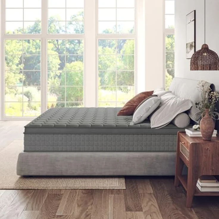 Vesgantti Hybridmatratze 90x200, H3 7-Zonen Druckentlastung Orthopädische Matratze, Taschenfederkernmatratze Oeko-TEX Zertifiziert, atmungsaktiv (30 cm Tight Top, grau)‌ – Bild 7