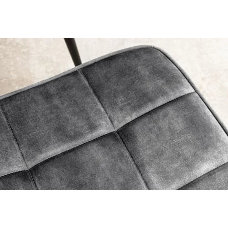 riess-ambiente Fußhocker SCANDINAVIA grau / schwarz (Einzelartikel, 1 St), Wohnzimmer · Samt · Metall · Scandinavian Design – Bild 6