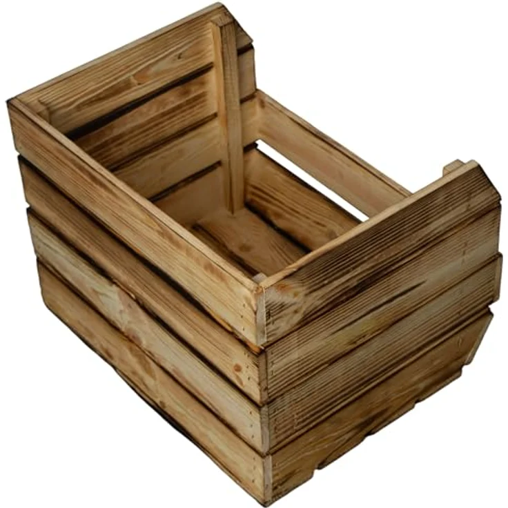 Kistenkolli Altes Land Allzweckkiste 3er Set Küchenregal 40x33x30 cm in geflammt Gemüsekiste Obsthorde (Spar-Set) – Bild 6