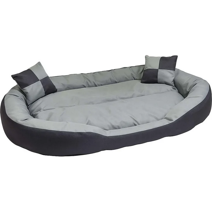 Hossi's Wholesale Tierbett Tierbett Hundekissen Hundebett L 110 x 80 x 20 cm grau weich Wendekissen – Bild 5
