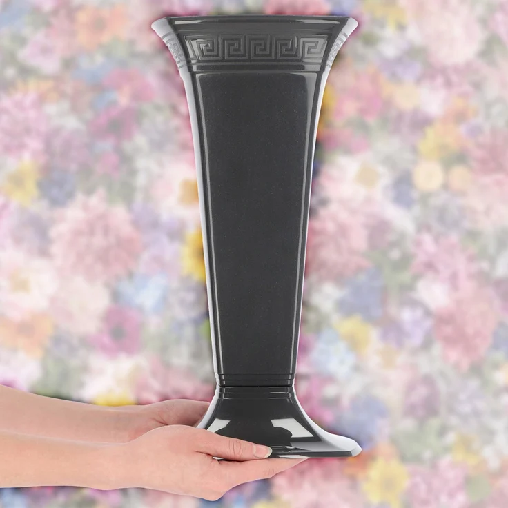 KADAX Vase für Friedhofsphiole, Grabstein, 39 cm, Graphit – Bild 7